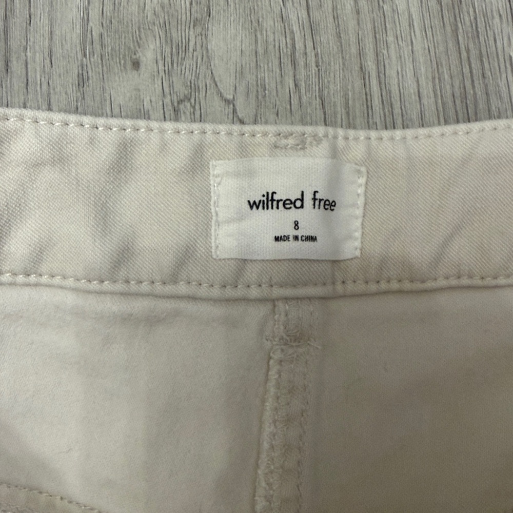 Wilfred Slim Barrel Leg Cream Pants - Picture 5 of 7
